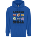 Kawaii Sushi Rainbow Roll Fish Mens 80% Cotton Hoodie Royal Blue