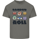 Kawaii Sushi Rainbow Roll Fish Mens Cotton T-Shirt Tee Top Charcoal