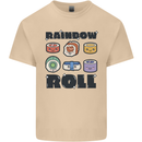 Kawaii Sushi Rainbow Roll Fish Mens Cotton T-Shirt Tee Top Sand