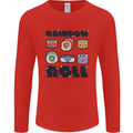 Kawaii Sushi Rainbow Roll Fish Mens Long Sleeve T-Shirt Red