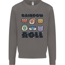 Kawaii Sushi Rainbow Roll Fish Mens Sweatshirt Jumper Charcoal