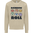 Kawaii Sushi Rainbow Roll Fish Mens Sweatshirt Jumper Sand