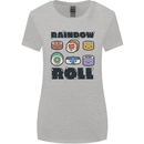 Kawaii Sushi Rainbow Roll Fish Womens Wider Cut T-Shirt Sports Grey