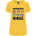 Kawaii Sushi Rainbow Roll Fish Womens Wider Cut T-Shirt Yellow