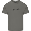 Kayak ECG Kayaking Heart Pulse Mens Cotton T-Shirt Tee Top Charcoal