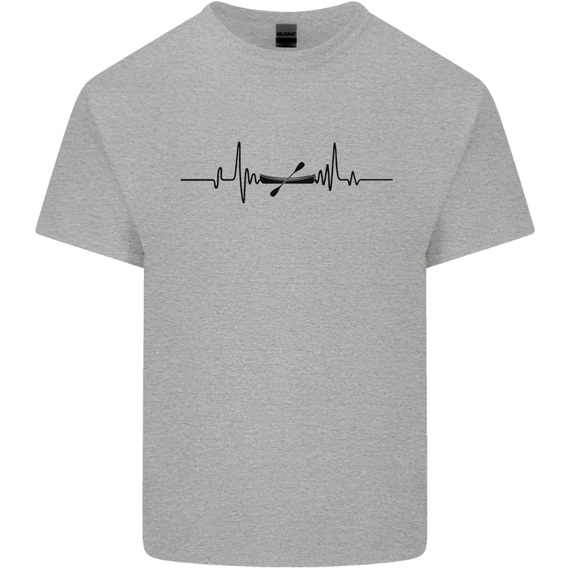 Kayak ECG Kayaking Heart Pulse Mens Cotton T-Shirt Tee Top Sports Grey