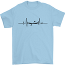 Kayak ECG Kayaking Heart Pulse Mens T-Shirt 100% Cotton Light Blue