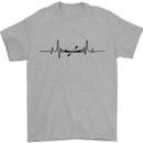 Kayak ECG Kayaking Heart Pulse Mens T-Shirt 100% Cotton Sports Grey