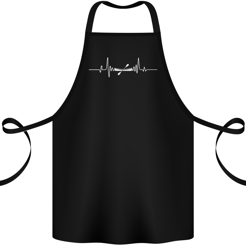 Kayak ECG Kayaking Pulse Heart Cotton Apron 100% Organic Black