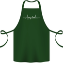 Kayak ECG Kayaking Pulse Heart Cotton Apron 100% Organic Forest Green