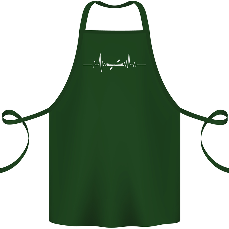 Kayak ECG Kayaking Pulse Heart Cotton Apron 100% Organic Forest Green