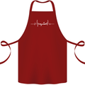 Kayak ECG Kayaking Pulse Heart Cotton Apron 100% Organic Maroon