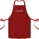 Kayak ECG Kayaking Pulse Heart Cotton Apron 100% Organic Maroon
