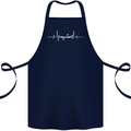 Kayak ECG Kayaking Pulse Heart Cotton Apron 100% Organic Navy Blue