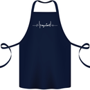 Kayak ECG Kayaking Pulse Heart Cotton Apron 100% Organic Navy Blue