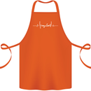 Kayak ECG Kayaking Pulse Heart Cotton Apron 100% Organic Orange