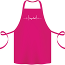 Kayak ECG Kayaking Pulse Heart Cotton Apron 100% Organic Pink