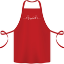 Kayak ECG Kayaking Pulse Heart Cotton Apron 100% Organic Red