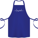 Kayak ECG Kayaking Pulse Heart Cotton Apron 100% Organic Royal Blue