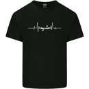 Kayak ECG Kayaking Pulse Heart Mens Cotton T-Shirt Tee Top Black