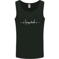 Kayak ECG Kayaking Pulse Heart Mens Vest Tank Top Black