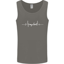 Kayak ECG Kayaking Pulse Heart Mens Vest Tank Top Charcoal