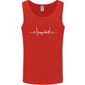 Kayak ECG Kayaking Pulse Heart Mens Vest Tank Top Red