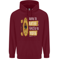 Kayak Funny Kayaking Mens 80% Cotton Hoodie Maroon