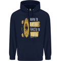 Kayak Funny Kayaking Mens 80% Cotton Hoodie Navy Blue