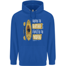 Kayak Funny Kayaking Mens 80% Cotton Hoodie Royal Blue