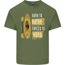 Kayak Funny Kayaking Mens Cotton T-Shirt Tee Top Military Green