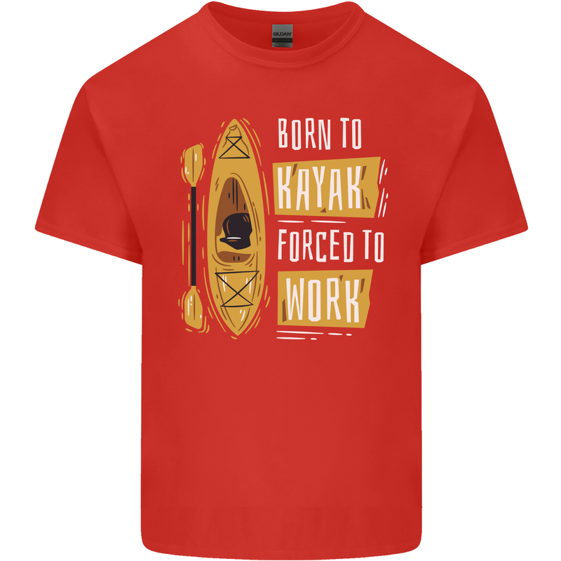 Kayak Funny Kayaking Mens Cotton T-Shirt Tee Top Red