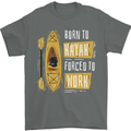 Kayak Funny Kayaking Mens T-Shirt 100% Cotton Charcoal