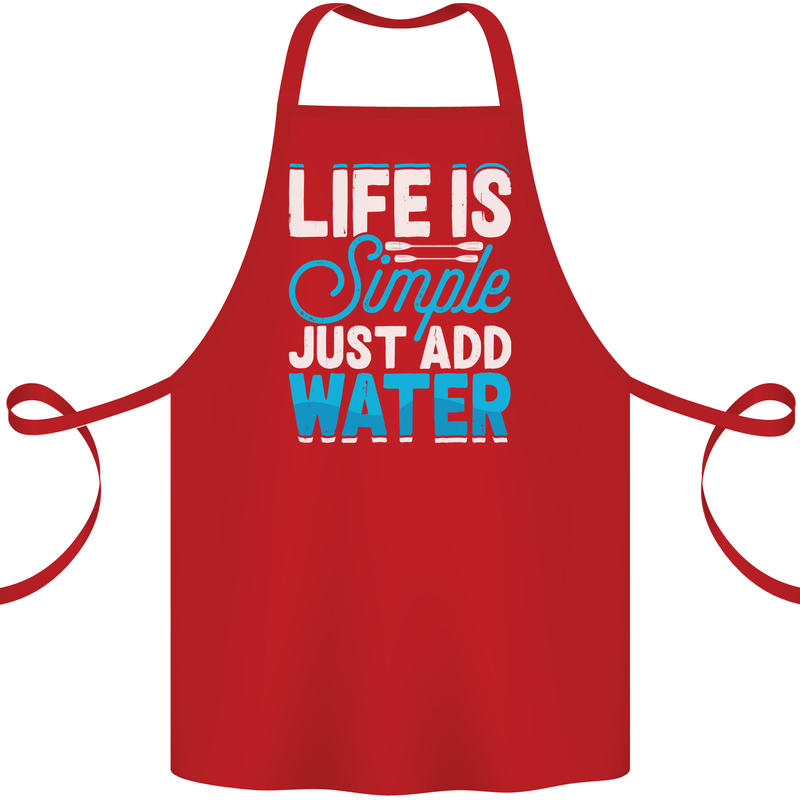 Kayak Sailing Skiing Fishing Surfing Scuba Diving Cotton Apron 100% Organic Red
