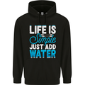 Kayak Sailing Skiing Fishing Surfing Scuba Diving Mens 80% Cotton Hoodie Black