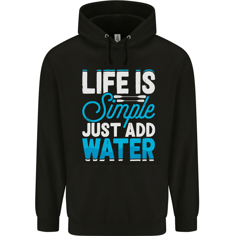 Kayak Sailing Skiing Fishing Surfing Scuba Diving Mens 80% Cotton Hoodie Black