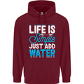 Kayak Sailing Skiing Fishing Surfing Scuba Diving Mens 80% Cotton Hoodie Maroon