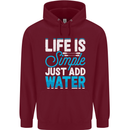 Kayak Sailing Skiing Fishing Surfing Scuba Diving Mens 80% Cotton Hoodie Maroon