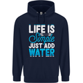 Kayak Sailing Skiing Fishing Surfing Scuba Diving Mens 80% Cotton Hoodie Navy Blue