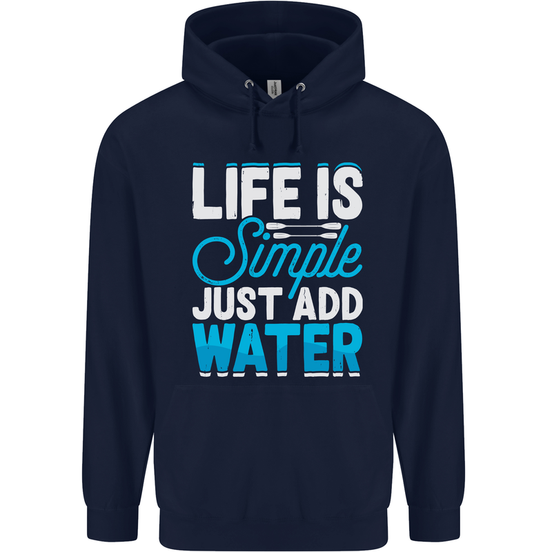 Kayak Sailing Skiing Fishing Surfing Scuba Diving Mens 80% Cotton Hoodie Navy Blue