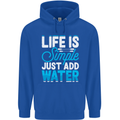 Kayak Sailing Skiing Fishing Surfing Scuba Diving Mens 80% Cotton Hoodie Royal Blue