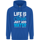 Kayak Sailing Skiing Fishing Surfing Scuba Diving Mens 80% Cotton Hoodie Royal Blue