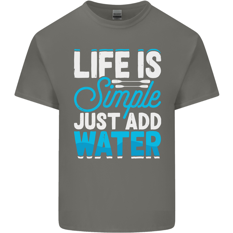 Kayak Sailing Skiing Fishing Surfing Scuba Diving Mens Cotton T-Shirt Tee Top Charcoal