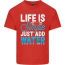 Kayak Sailing Skiing Fishing Surfing Scuba Diving Mens Cotton T-Shirt Tee Top Red