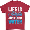 Kayak Sailing Skiing Fishing Surfing Scuba Diving Mens T-Shirt 100% Cotton Red