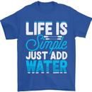 Kayak Sailing Skiing Fishing Surfing Scuba Diving Mens T-Shirt 100% Cotton Royal Blue