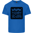 Kayak to Keep My Sanity Funny Kayaking Mens Cotton T-Shirt Tee Top Royal Blue
