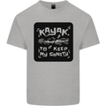Kayak to Keep My Sanity Funny Kayaking Mens Cotton T-Shirt Tee Top Sports Grey
