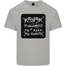 Kayak to Keep My Sanity Funny Kayaking Mens Cotton T-Shirt Tee Top Sports Grey