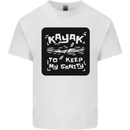 Kayak to Keep My Sanity Funny Kayaking Mens Cotton T-Shirt Tee Top White
